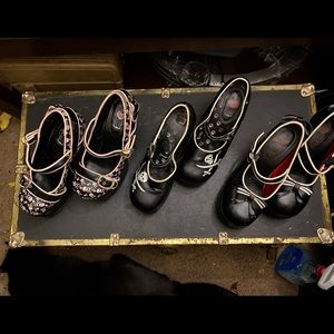 Lot of 3 pairs of T.U.K maryjane platform heels